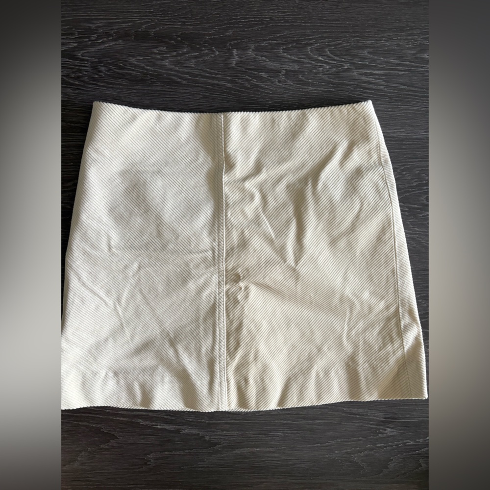 NWT J. Crew Off-White Textured Corduroy Skirt Size 0